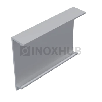 Крышка (40К AL) на профиль 40 зажимной, кратно 3 м, Анодированный алюминий