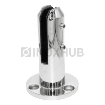 Напольный стеклодержатель литой круглый Ø50×160 мм, AISI 316, GRIT 600