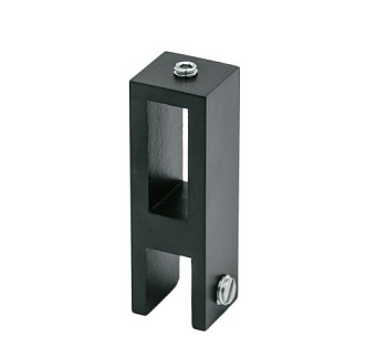 Держатель стекла (345 BLC) вертикальный, штанга 30×10 мм, Черный мат