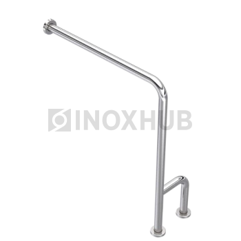 Поручень одноопорный в пол правый, Ø38 мм, AISI 201, GRIT 600