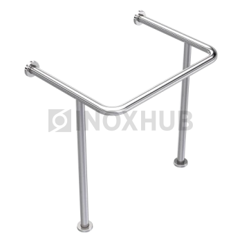 Поручень для раковины напольно-настенный, Ø38 мм, AISI 201, GRIT 600