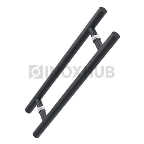 Ручка (633-600 BLC) 32×425×600 мм, стекло 8-12 мм, Черный мат