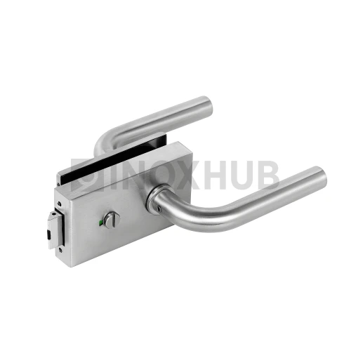 Защелка сантех. (85-1 SSS) с индикатором, с притвором, с отв. частью на стену, нерж. сталь матовая