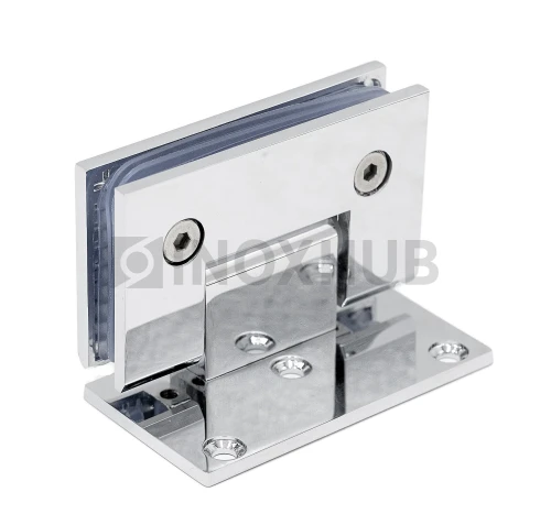 Петля (305 PBrass) стена-стекло (без фаски) односторонее крепление, латунь, полированный хром