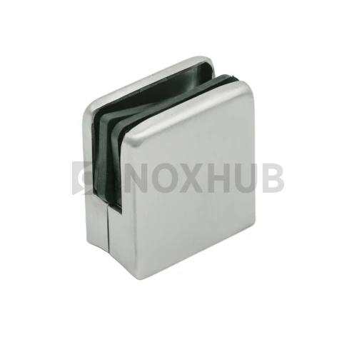 Стеклодержатель штамп. квадратный Ø38.1 мм, стекло 8.0 мм, AISI 304, GRIT 320