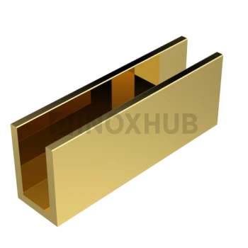 Профиль п-обр. (756 Gold), 19×13 мм L=3000, стекло 8.0 мм, алюминий, под Золото