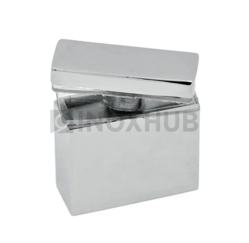 Держатель стекла (342 PSS) через отверстие, штанга 30×10 мм, нерж. сталь полированная