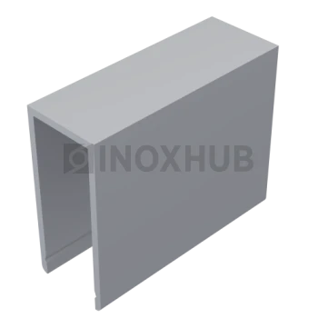 П швеллер 24 AL верхний, 40 мм, кратно 3 м, Анодированный алюминий