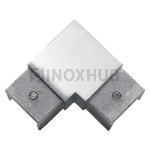 Отвод для поручня с пазом, 40.0×40.0 мм, AISI 304, GRIT 320