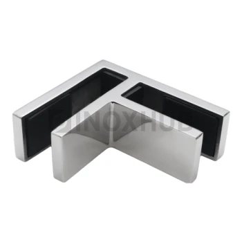 Стеклодержатель под 90º стекло-стекло, стекло 10.0-12.0 мм, AISI 304, GRIT 600