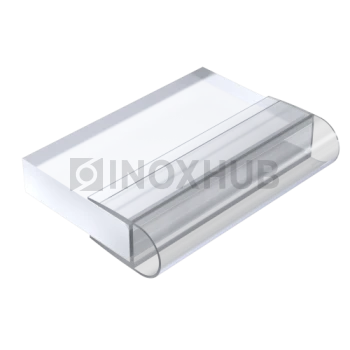 Профиль (212-8 CL), L=2200, стекло 8.0 мм, ПВХ прозрачный БЕЛЫЙ