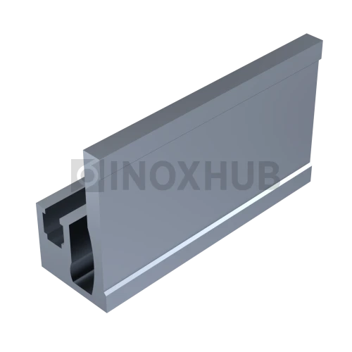 Профиль-упор на стену (716 al), L=2200, полированный алюминий