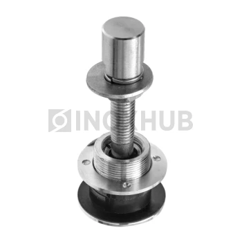 Шарнирный рутель без зенковки, М14 шаг Р=2 d=50.0, стекло 16.0-24.0 мм, AISI 304, GRIT 320