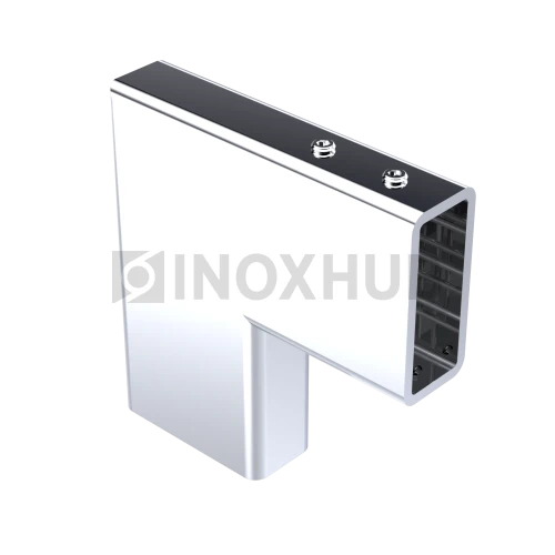 Соединитель штанги 90° (348 PSS) горизонтальный, штанга 30×10 мм, нерж. сталь полированная