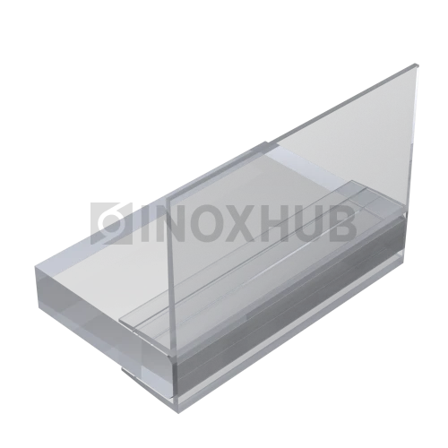 Профиль (215-8 CL) ус 25 мм, L=2200, стекло 8.0 мм, ПВХ прозрачный БЕЛЫЙ