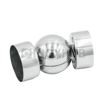 Поворот шаровой деревянного или пластикового поручня, Ø49.0×1.0 мм, AISI 304, GRIT 600