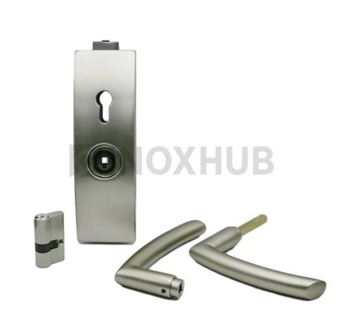 Замок (87-1 SNP) с нажимной ручкой, притвором, Алюминий под SSS