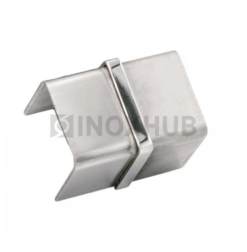 Соединительная муфта для поручня с пазом, 40.0×40.0 мм, AISI 304, GRIT 600