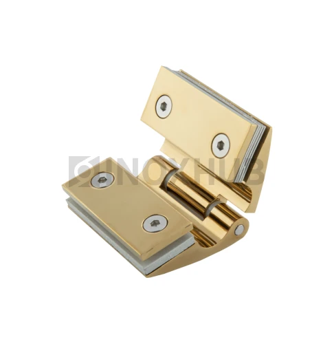 Петля (512 Gold) стекло-стекло, открывание наружу, под Золото