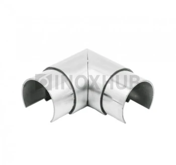 Отвод для поручня с пазом, Ø42.4 мм, AISI 304, GRIT 320