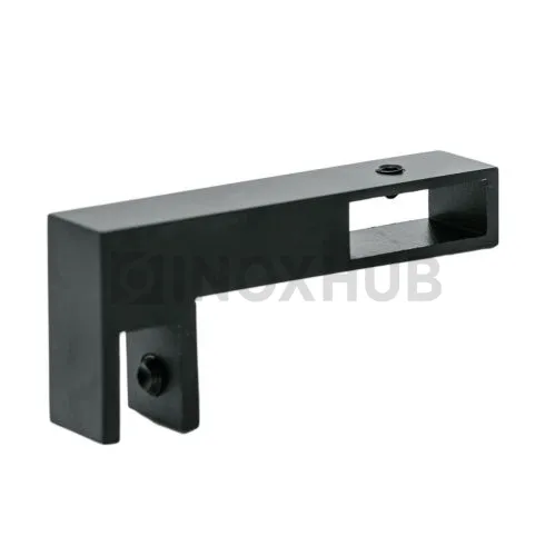 Держатель стекла (346 BLC) горизонтальный, штанга 30×10 мм, Черный мат