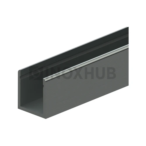 П швеллер 22 Al нижний, 20 мм, кратно 3 м, не анодированный алюминий