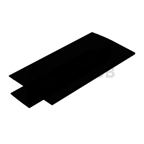 Профиль (204-8 BLC), L=3000, стекло 8.0 мм, ПВХ Черный мат