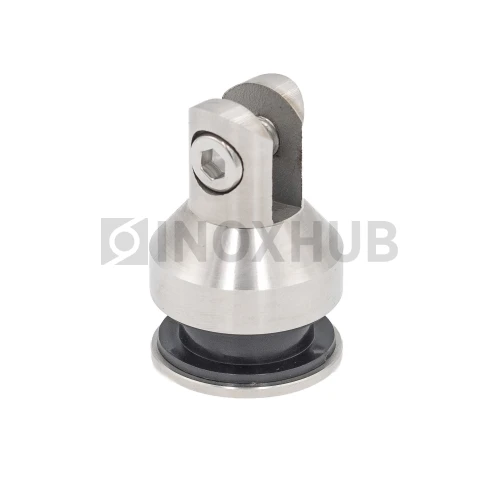 Точечное крепление (545а SSS) стекло-штанга без зенковки, AISI 304, нерж. сталь матовая