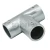 Соединитель-тройник (902 SSS), штанга Ø19 мм,  нерж. сталь матовая