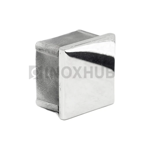 Заглушка литая плоская, 40.0×40.0 мм, AISI 304, GRIT 600