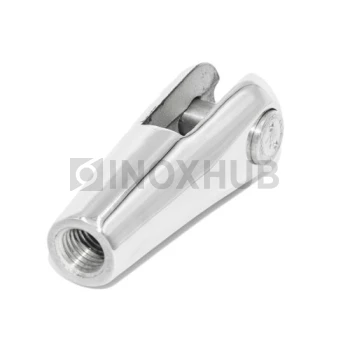 Наконечник для крепления тяги левый, М14 шаг Р=2, AISI 316, GRIT 600