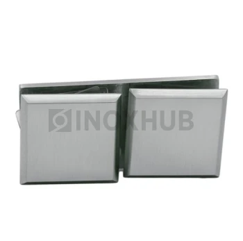 Коннектор (724 SC) стекло-стекло 180°, матовый хром