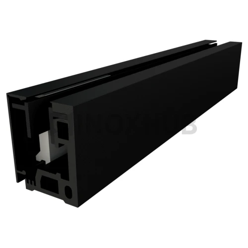 Набор зажимной, профиль 40А (база 40А-3000), L=3000мм, крышки RAL 9005 Черный Муар