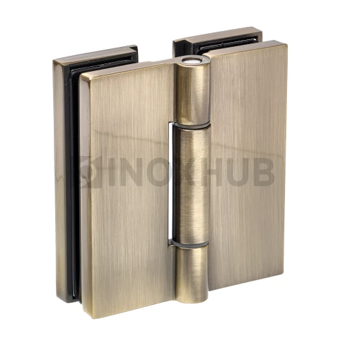 Петля (515 Bronza) стекло-стекло, открывание наружу, под Бронзу