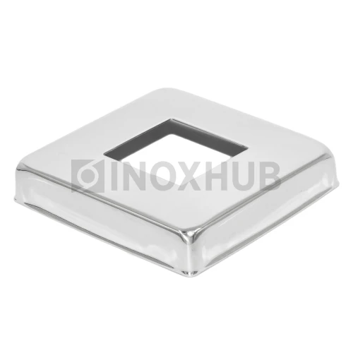 Низ стойки квадратный, 40.0×40.0 мм / 94.0×94.0 мм, AISI 304, GRIT 600