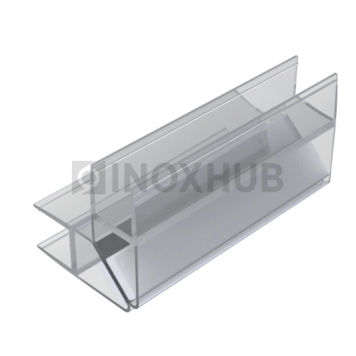 Профиль (210-8) магнит белый 90º/180º, L=2200 (1компл/2 шт), стекло 8.0 мм