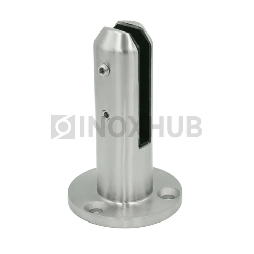 Напольный стеклодержатель литой круглый Ø50×160 мм, AISI 304, GRIT 320