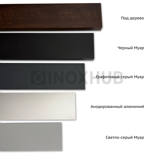 Набор зажимной, профиль 40А (база 40А-3000), L=3000мм, крышки RAL 9005 Черный Муар