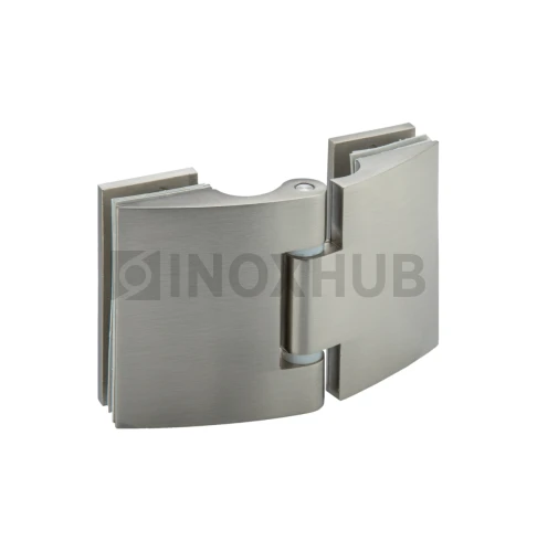 Петля (512 SC) стекло-стекло, открывание наружу, матовый хром