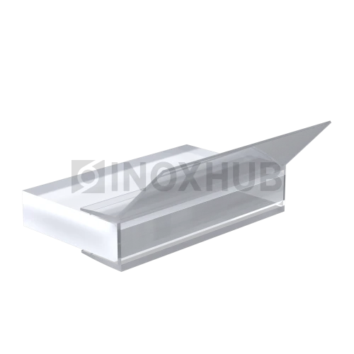 Профиль (203-8 CL), L=2200, стекло 8.0 мм, ПВХ прозрачный БЕЛЫЙ