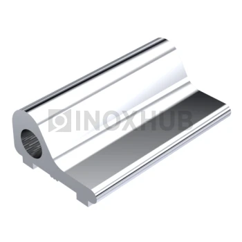 Порог для душевой (718 al), L=2000, полированный алюминий