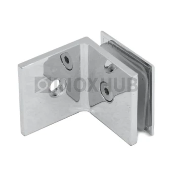 Коннектор L-обр. (722 PС) стекло-стена, полированный хром