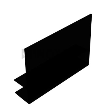 Профиль (215-8 BLC) ус 25 мм, L=2200, стекло 8.0 мм, ПВХ Черный мат