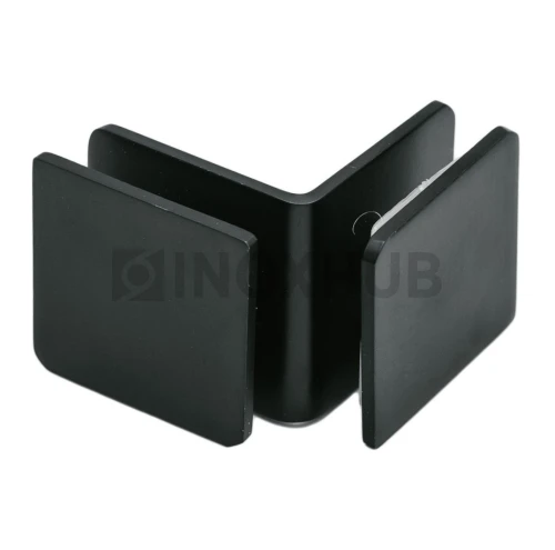 Коннектор (735 BLC) стекло-стекло 90°, Черный мат