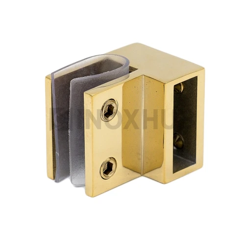 Держатель стекла (347 Gold) торцевой горизонтальный, штанга 30×10 мм, под Золото