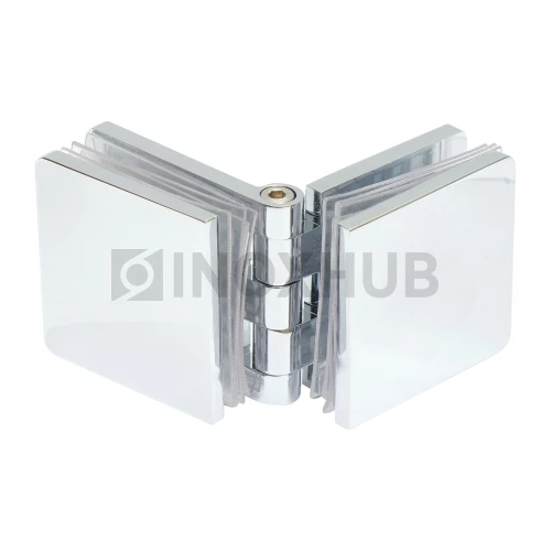 Коннектор (725 reg PSS) стекло-стекло регулируемый, латунь, полированный хром