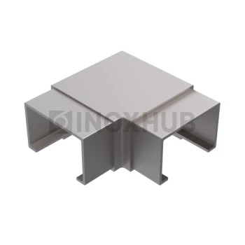 Отвод для поручня с пазом, 60.0×40.0 мм, AISI 304, GRIT 320