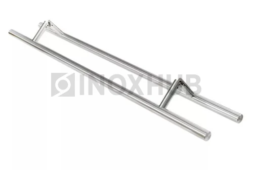 Ручка под 45° (670-1000 SSS) 32×825×1000 мм, стекло 8-12 мм, нерж. сталь матовая