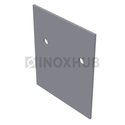 Торцевая заглушка на профиль 44Т, под стекло 12 мм, не анодированный алюминий