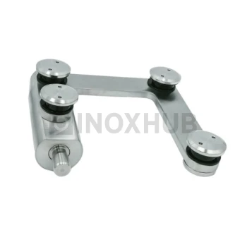 Фитинг угловой (740a SSS) с осью без зенковки, нерж. сталь матовая